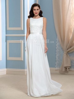 Moderne robe de mariée ornée d'appliques robe de mariée longue élégante