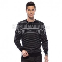 Pull homme en tissu laine col rond taille S