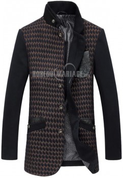 Top vente veste manteaux homme laine longue moderne