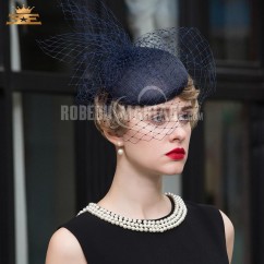 Chapeau bibi en tissu de lin orné de voile Serre-tête femme élégant de style classique 
