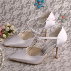 Confortable et simple Chaussure de mariée en satin à talon haut