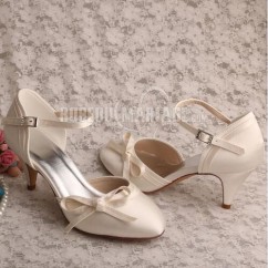 Chaussures de mariée simple à talon de 6cm empeigne en satin 
