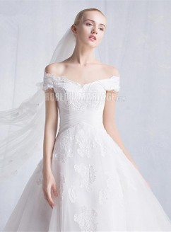 Belle robe de mariée 2016 A-ligne col en V sans manches 
