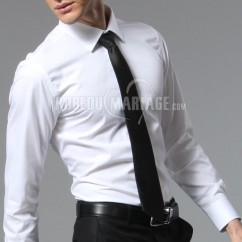 Simple chemise d'affaires hommes élégant coton à manches longues 