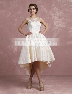 Robe de mariée civile 2018 robe de mariée asymétrique aimable bien vendue 