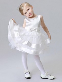 Robe fille princesee perles noeud papillon tulle