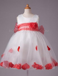 Robe cortège enfant col rond tulle noeud papillon
