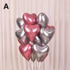 Ballons en forme cœur pour décorer la location de soirée ou de mariage Ballon en 2 couleurs comme modèle 