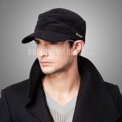 Bouton ajustable chapeau homme pas cher en laine chapeau d'hiver Unicolor