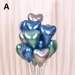 Ballons en forme cœur pour décorer la location de mariage ou de cérémonie Ballon en 3 couleurs comme modèle