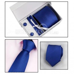 Cinq-pièces Cravate,Pochette,Pinces à cravate et 2 Boutons