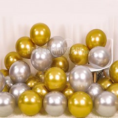 50 ballons en couleur d'or ou d'argent Ballons pour décorer la location de mariage ou de cérémonie