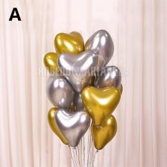 Ballons en 2 couleurs comme modèle Ballons en forme cœur pour décorer la location de soirée ou de mariage