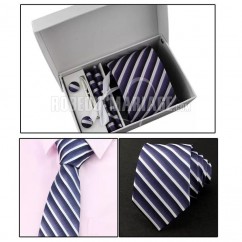 Cinq-pièces, y compris Cravate,Pinces à cravate,Pochette et 2 Boutons