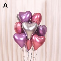 Ballons en 3 couleurs comme modèle Ballons en forme cœur pour décorer la location de soirée ou de mariage