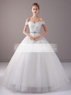 Nouveauté robe de mariée luxe robe princesse decorée avec strass