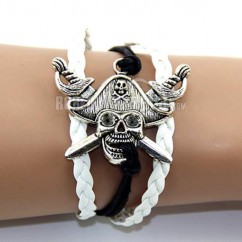Pirates Kito cordon en cuir tricoté à la main bracelet en cuir corde de cire