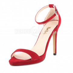 Chaussures femme à talon de 11 cm Sandales pas cher empeigne en velvet