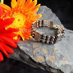 Magnifique prles bracelet tibétain milti-couleur argent tibétain 