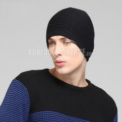 Unicolor chapeau homme pas cher d'hiver en laine de haute qualité