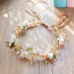 Bandeau de marié à fleurs alliage perles