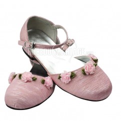 Des fleurs satin chaussures de mariage fille pas cher 