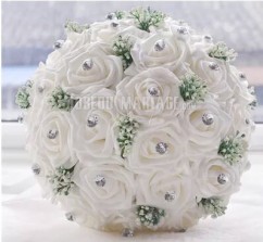 Bouquet de fleur de mariage blanc et élégant