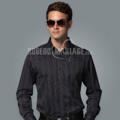 Chemises d'Affaires pour hommes coton chemise à manches longues