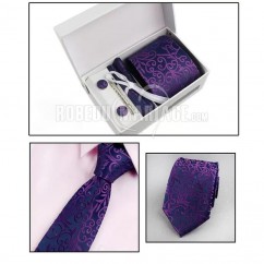 Cinq-pièces, y compris Cravate,2 Boutons,Pochette,Pinces à cravate