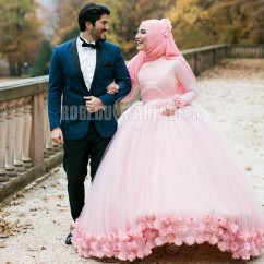 Robe de mariée musulmane sur mesure Robe ornée de fleurs à la main