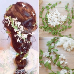 DIY Couronne de mariée à fleurs rotin atmosphère forêt