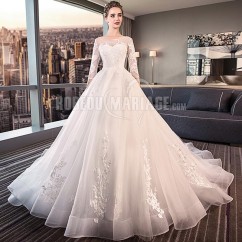 Robe de mariée manches courtes robe mariage princesse à prix bas robe en solde 